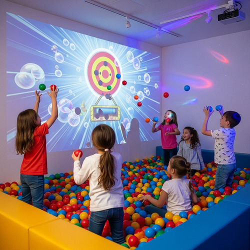 Interactive Smashing Balls Game Projector All-In-One Machine For Children's Amusement Park