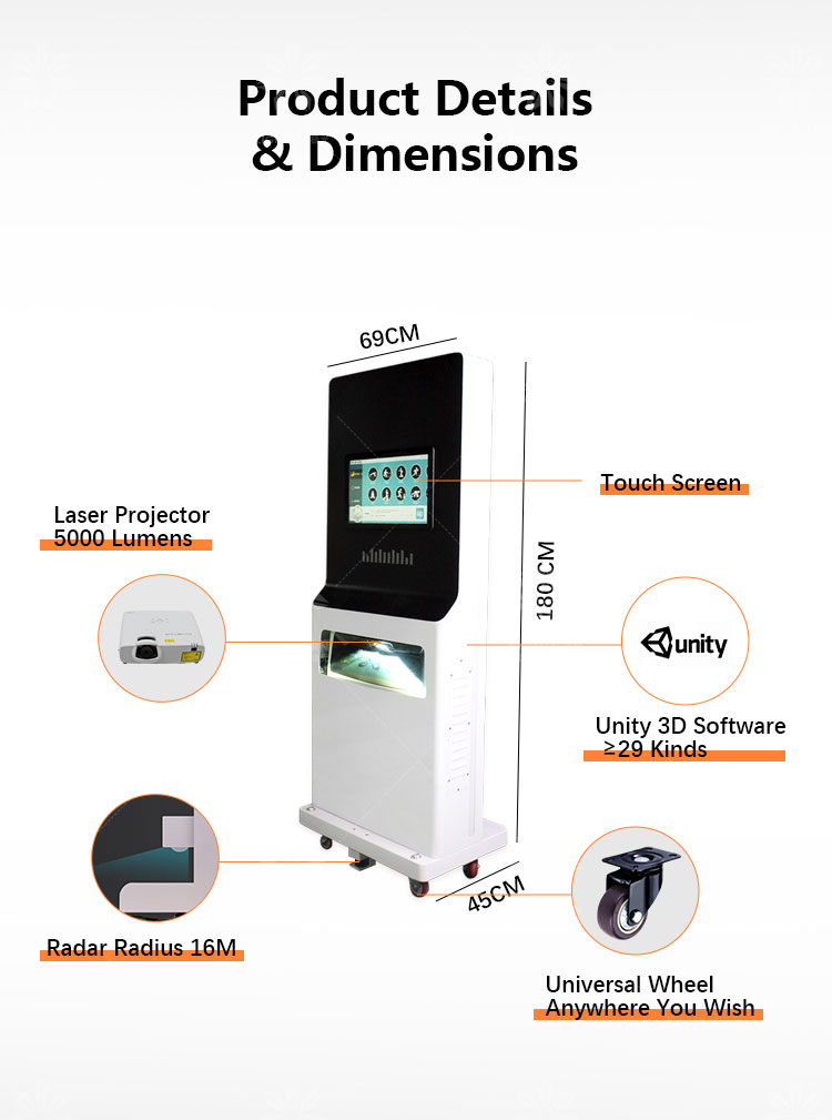 Mobile Floor Projection Game System Interactive Projection Machine