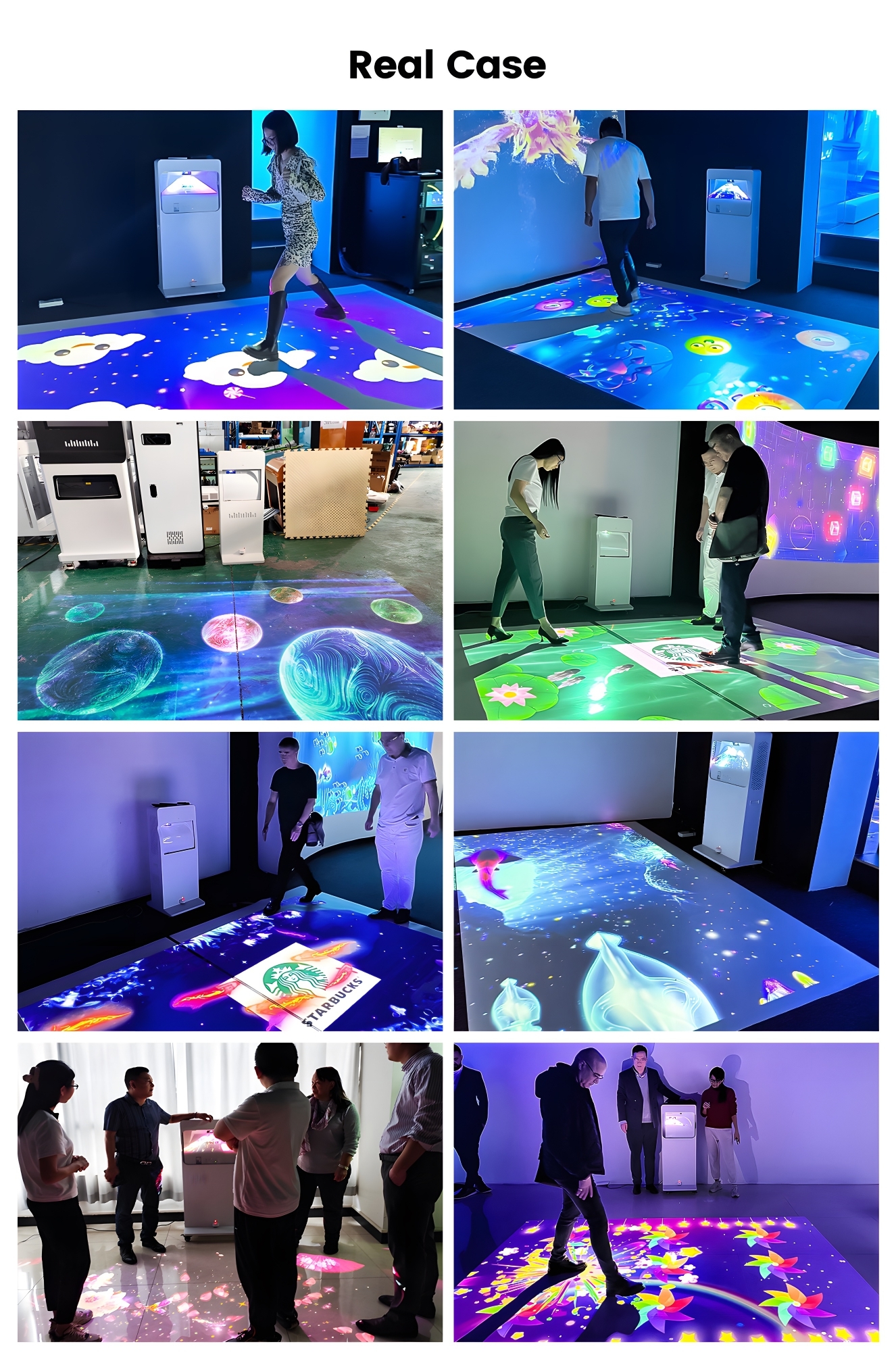 3300 Lumens Mobile Interactive Floor Projector Ground Projection For ...