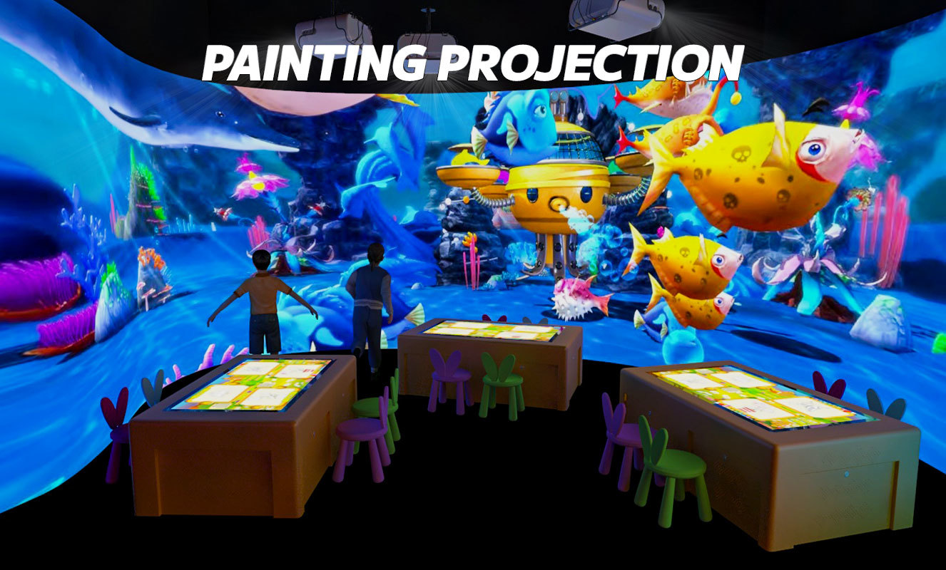 3d Holographic Interactive Painting Aquarium Interactive Projection ...