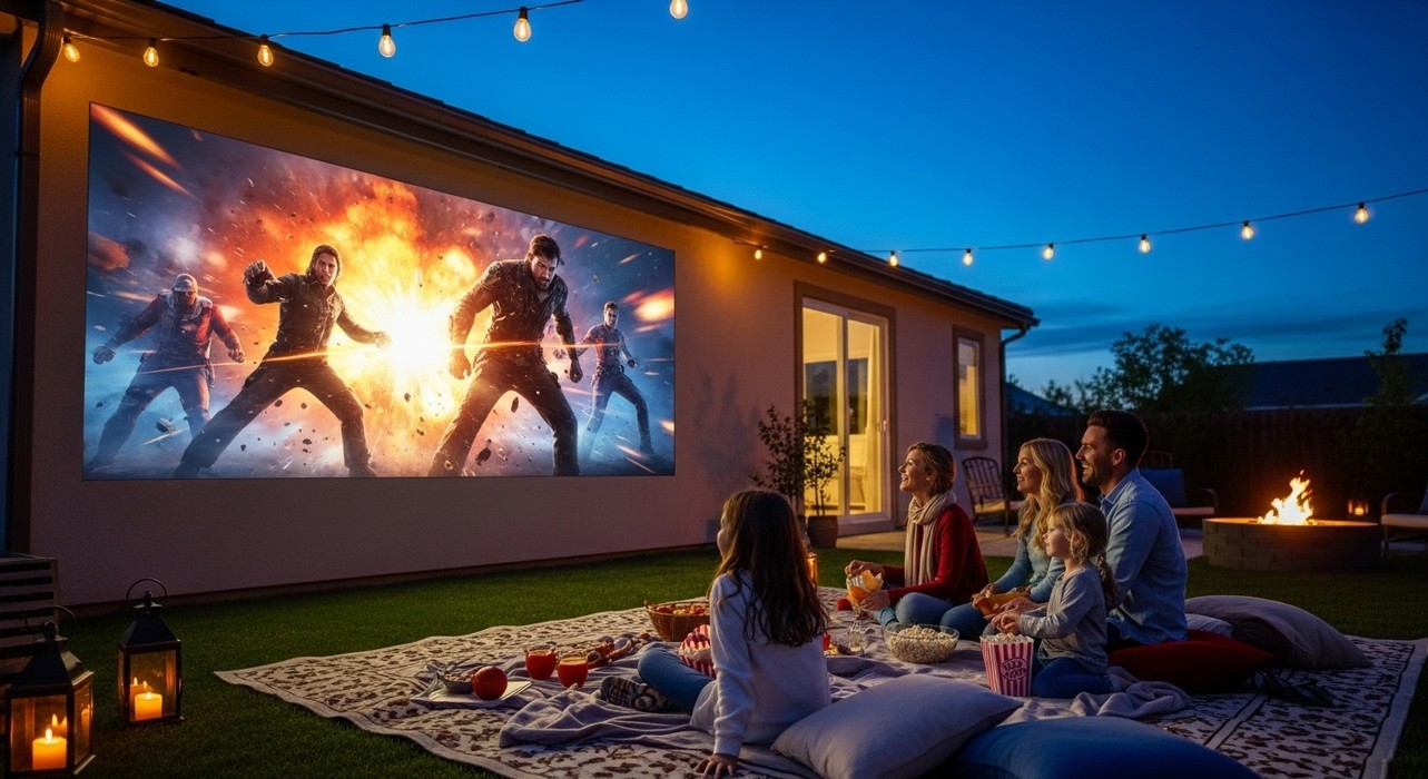 Projection Outside How to Turn Your Backyard into a Playground Using an Outdoor Projector
