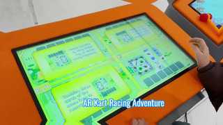 This children's educational touchscreen table is specially designed for kids.