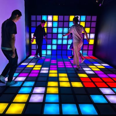 Good price Interactive LED Grid Game Metal Floor Arena For Kids In Playhouse Trampoline Park online