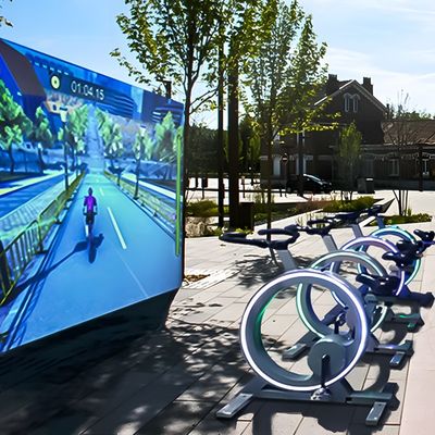 Good price Dynamic Bike VR Game Fitness Interactive Wall Projection Outdoor / Indoor online