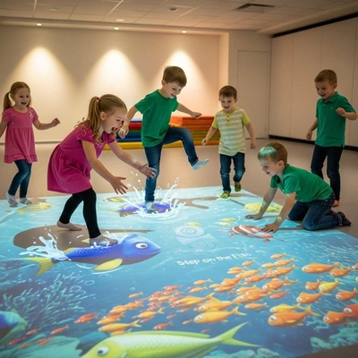 Good price Interactive Floor Projection Game: Step on Fish Fun online