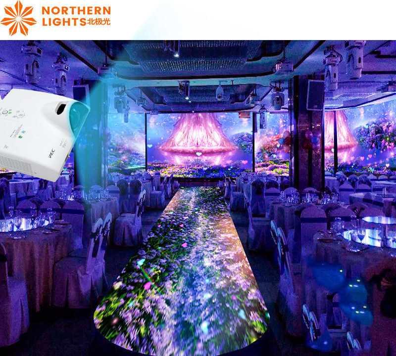 5200 Lumens Digital Mapping Hall Immersive Wall Projection Experience