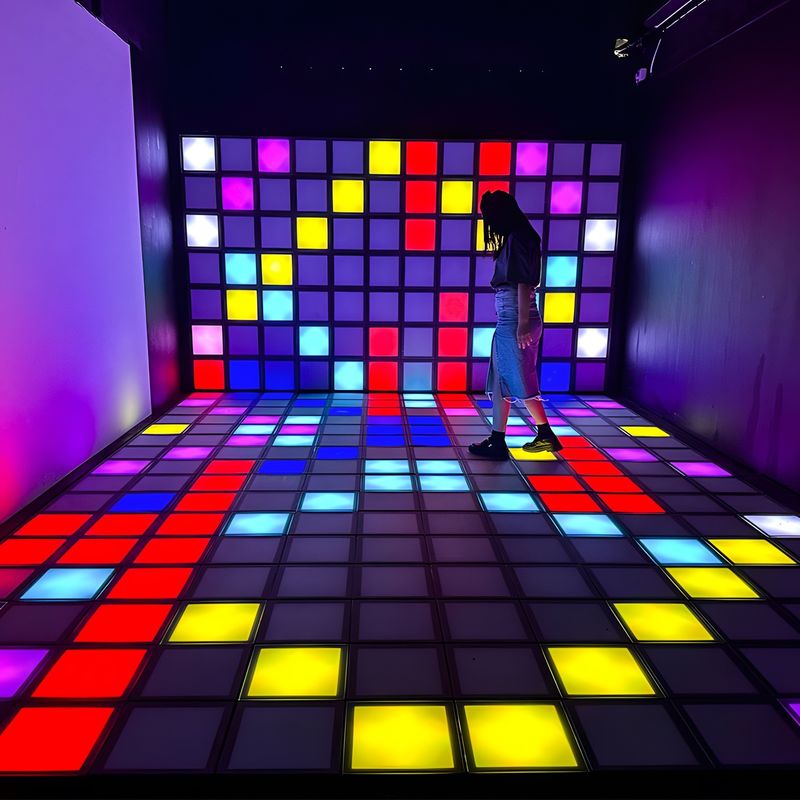 Brick Dance Floor Light Interactive LED Floor 30x30cm Active Game For ...