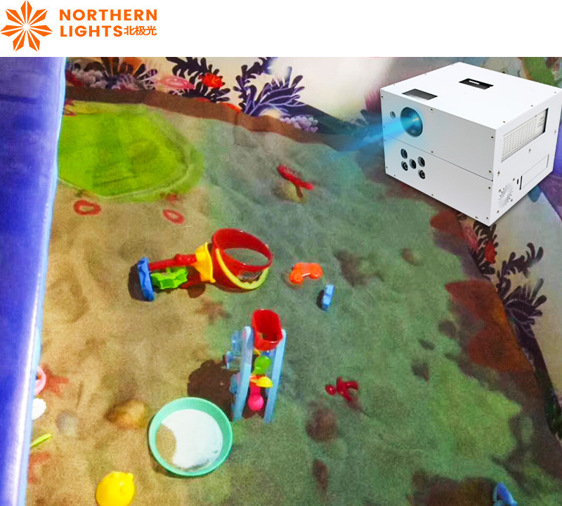 Northern Lights Floor Interactive Projection Sand Pool Game For Kindergarten