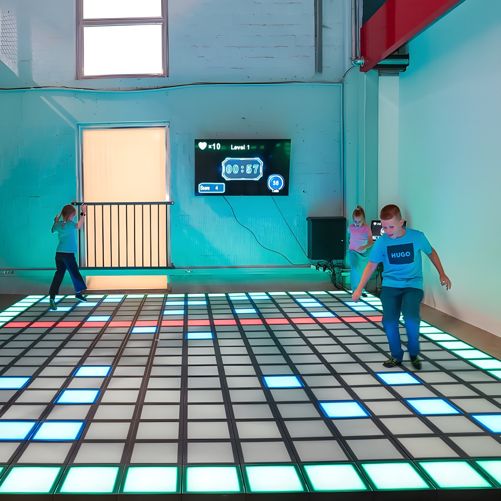 Manufacturer Active Game Light Up RGB Decoration Interactive Led Dance Floor Light