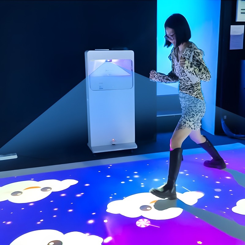 All-in-one Floor Projection Machine Portable Interactive Projection Games