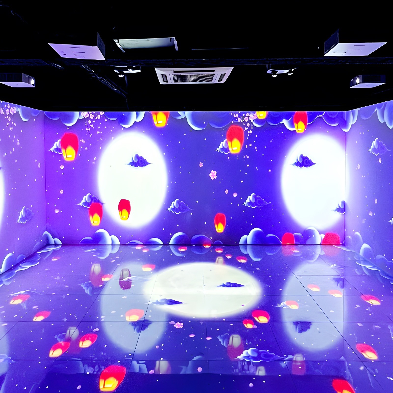 Interactive Video Background Stage Background Indoor Playground Interactive Video Wall Floor ...