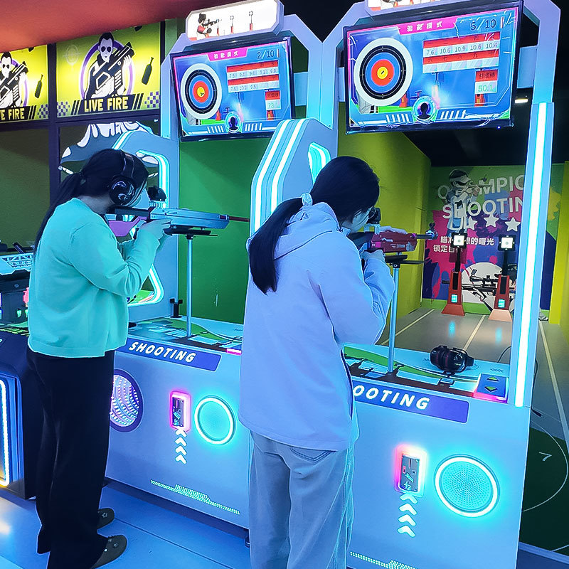 Safe No-Projectile Laser Shooting Arcade Machine, Coin Operated Red Dot ...