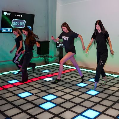 Good price Jumping Grid LED Dance Floor Tile Interactive Game For Amusement Park online