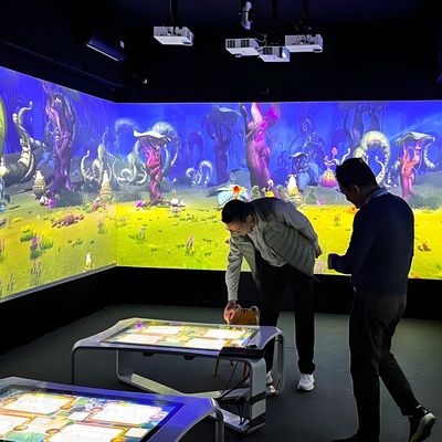 Good price 3d AR Interactive Scanning Painting Interactive Wall Projection Software Kids Interactive Projector Drawing Laser Projector online