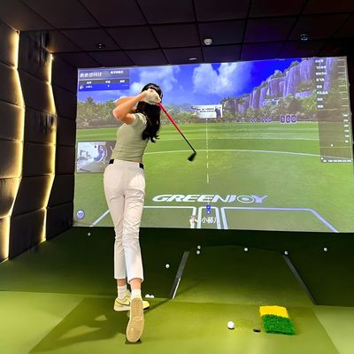 Good price 3d Projection Indoor Infrared Induction Golf Simulation Trainer Golf Simulator online