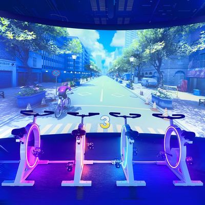 Good price Indoor Outdoor Playground Facilities Dynamic Racing Interactive Projection Bike Game online