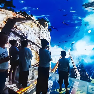 Good price Customization Multimedia 5 Fold Large Screen Holographic Hanging Glass Cinema online