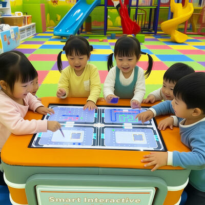Good price Multi-Player Interactive Touchscreen Table for Kids with PVC Material and 970mm*608mm*500mm Size online
