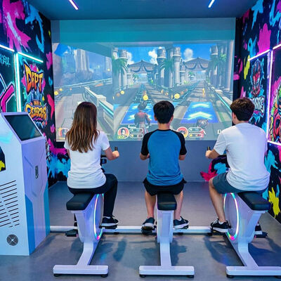 Good price New Arrival Kids Interactive Cycling Game Machine VR Dynamic Exercise Bike with Projector online