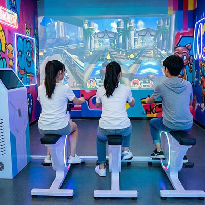 Good price 2026 New Indoor School Daycare Sports Games  AR Dynamic Bicycle Exercise Bike Video Projector Interactive Projection Game online