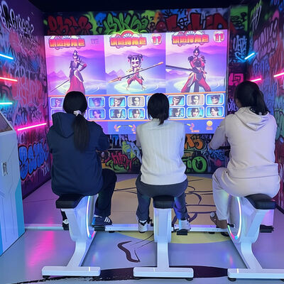 Good price Commercial-Grade Indoor Interactive Projection Bike with Aluminum Frame and 5200lumen Brightness for 6 Game Scenarios online
