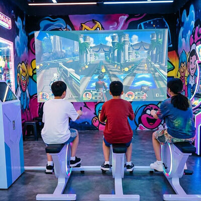 quality New Design Dynamic Bicycle Interactive Projection Game with 300W Power 5200 Lumen Brightness and 20000 Hours Light Source Life for Indoor Physical Exercise factory