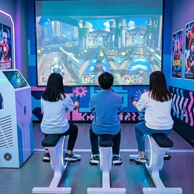 Good price New Function Immersive Group Bicycle Simulator Real Time Cycling Racing Projection System Multiple Track Options online