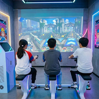 Good price Smart Projection Bike Game with 5200lumen Brightness 20000 Hours Light Source Life and 6 Game Scenarios for Fitness Centers online