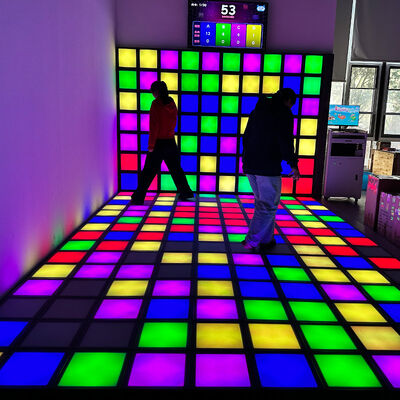 Good price 30x30cm RGB Lighting Pressure Sensitive Interactive LED Floor Super Grid for Amusement Parks online