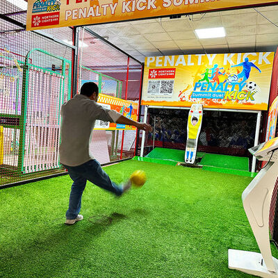 Good price Commercial 4x8x3m Interactive Soccer Goal Game with High-strength Iron Frame for 1-4 Players online
