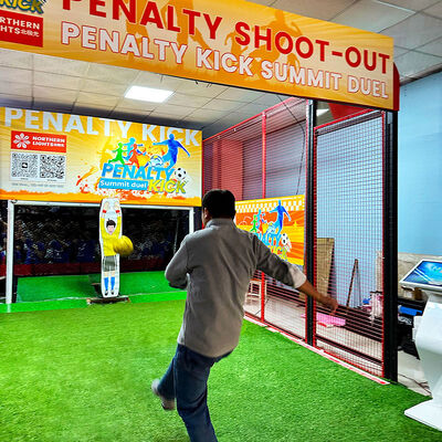 Quality 1-4 Player Interactive Football Game Machine with High-Strength Iron Frame and HD Screen Display for Penalty Shootout Fun factory