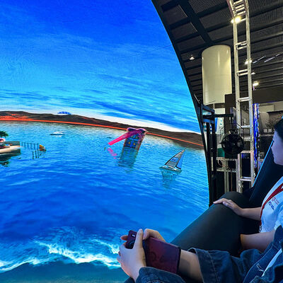 Quality 9D Dome Flying Theater for High Foot Traffic Venues with More than 10 Passengers and 1-Year Warranty factory