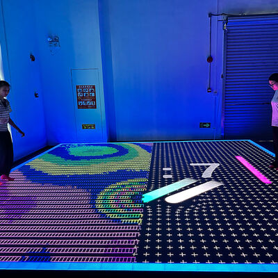 Quality Aurora Motion Interactive LED Floor Display with Leaderboard Screen and Multiplayer Game Modes for Customized Arcade Solutions factory