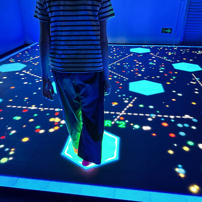 Quality Interactive LED Floor with 6m*6m/7m*7m 86-inch Screen, 6 Popular Games, and Multiplayer Support for 1-6 Players factory