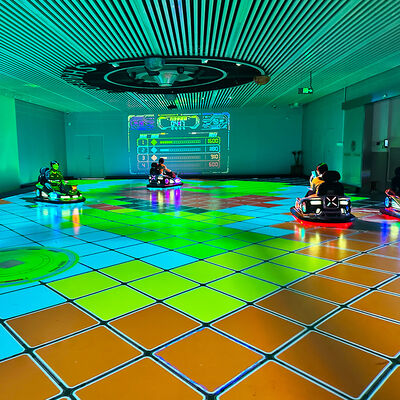 Quality High-ROI Ground Projection Drift Kart System with 8 Built-in Games, 36V Battery, and Customized Space Requirement for Commercial Venues factory