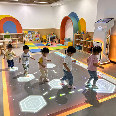 Quality 4100 Lumens Mobile with Caster Wheels Interactive Floor Projector Plug-and-Play All-in-One Floor Projection Game Machine for Shopping Malls factory