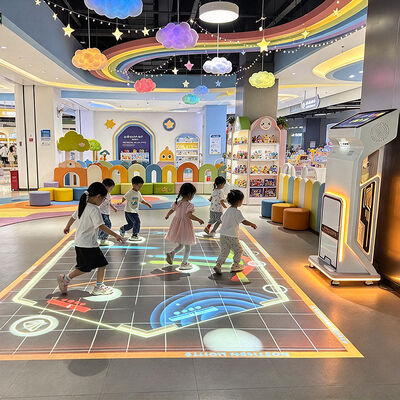Good price Interactive Floor Projector with Math English and Shape Games Radar Sensing Caster Wheels Interactive Floor Projection System online