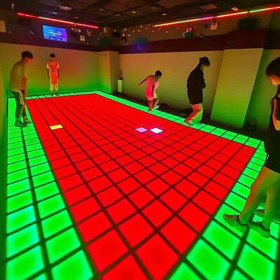 Quality Safe Zone Danger Zone Gameplay Interactive LED Floor with Color-Changing RGB and 280+ Game Levels for LED Floor Game factory