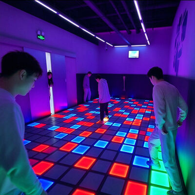 Good price Interactive LED Floor with Modular 30 × 30 cm Tiles and RGB Color Featuring 280+ Built-in Game Levels for Active Game LED Floor Systems online